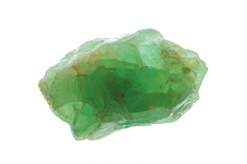 Raw Prasiolite (also known as green quartz, green amethyst or vermarine) is a green variety of quartz, a silicate mineral chemically silicon dioxide.
