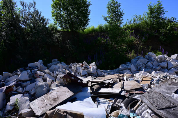 istock Photo with trash outdoors on a sunny summer day against a cloudless sky 1253428035