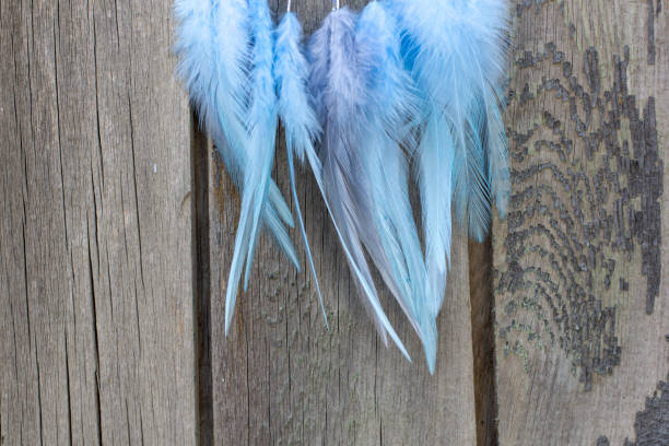 istock Handmade dream catcher with feathers threads and beads rope hanging 1253429531