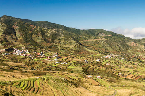 istock View of the valley and hills under blue sky 1253429865