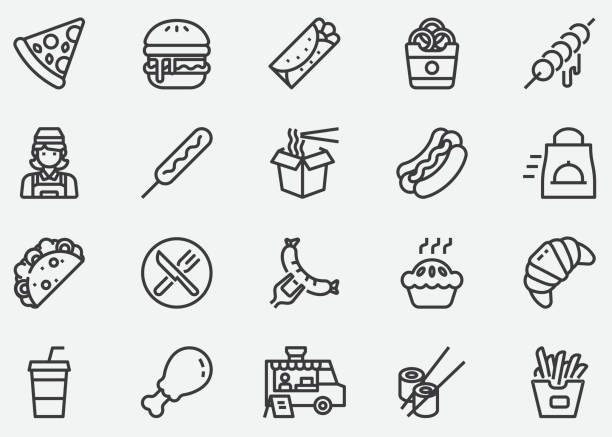 Biểu tượng dòng thức ăn nhanh đang là một chủ đề thịnh hành trong thiết kế đồ hoạ. Hãy cùng nhìn vào hình ảnh để khám phá những biểu tượng đầy màu sắc và hài hước này.