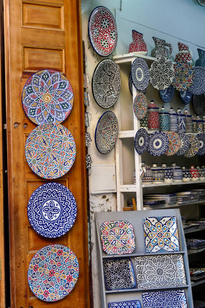 istock ceramics in the bazaar in rabat morocco, photo as background 1253444804