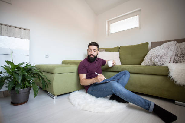 istock Digital artist working at home 1253444972