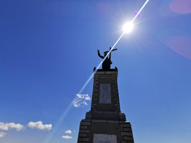 istock Christ statue on Giarolo Mountain top 1253446770