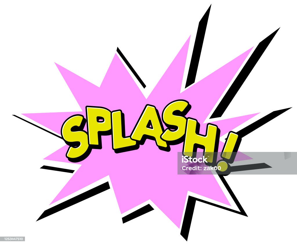 Comic Sign Splash Comic Text Splash Stock Illustration - Download Image Now - Abstract ...
