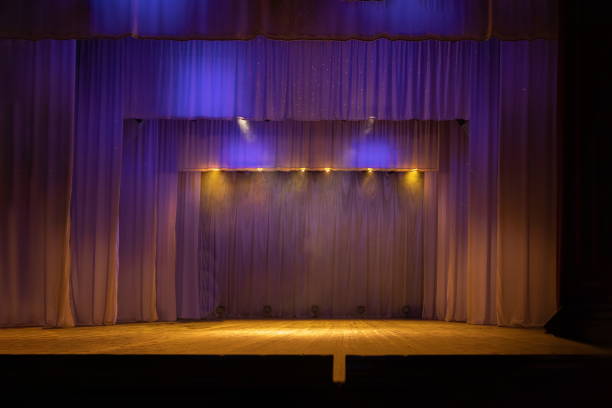 istock Theater lights spotlights and smoke over the stage 1253449533