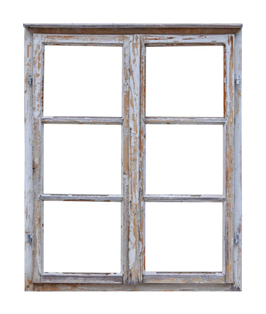 finestra vintage in legno - window frame immagine foto e immagini stock