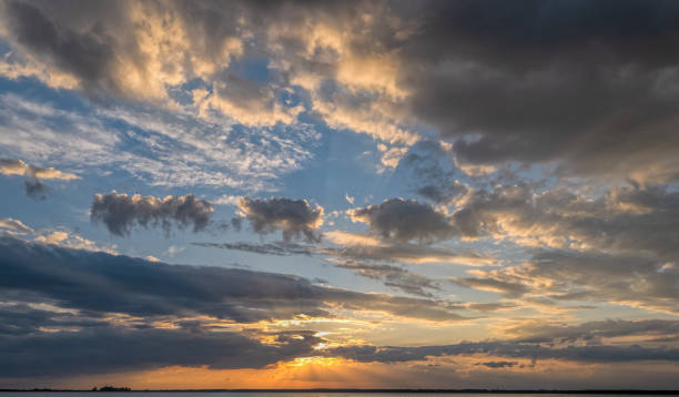 Background of majestic cloudscape at dusk