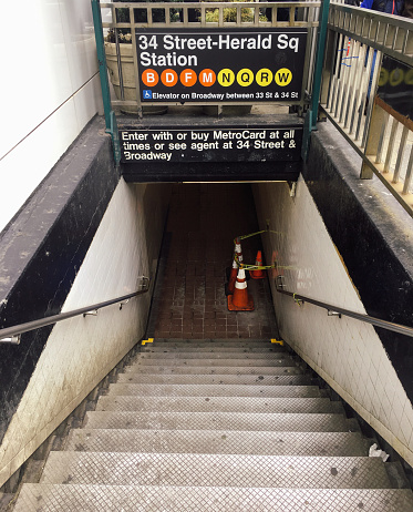New York city subway station 34 street Herald square