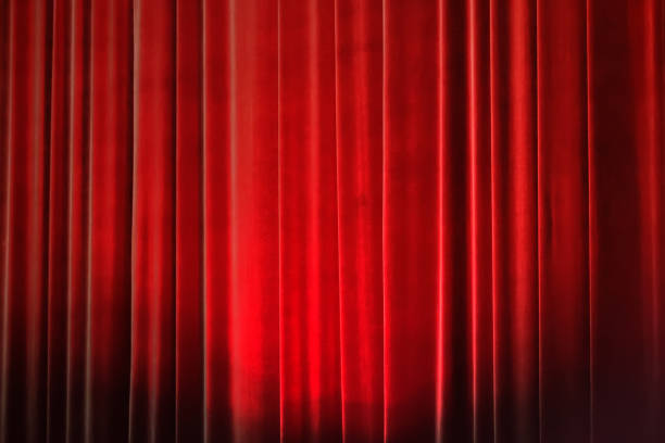 istock Background concert curtain red. Theater curtains. 1253463239