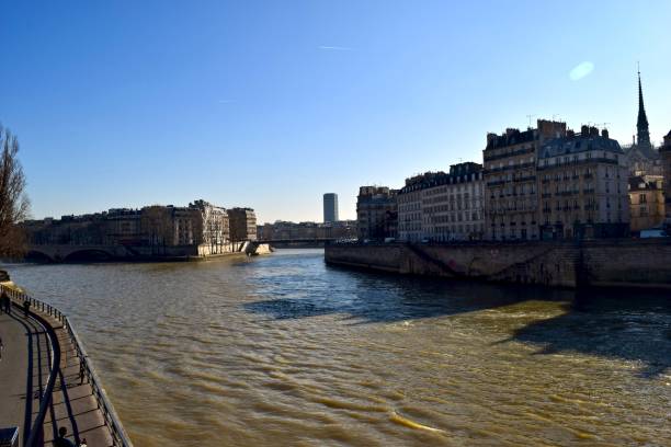 istock Seine river and Paris city. 1253464218