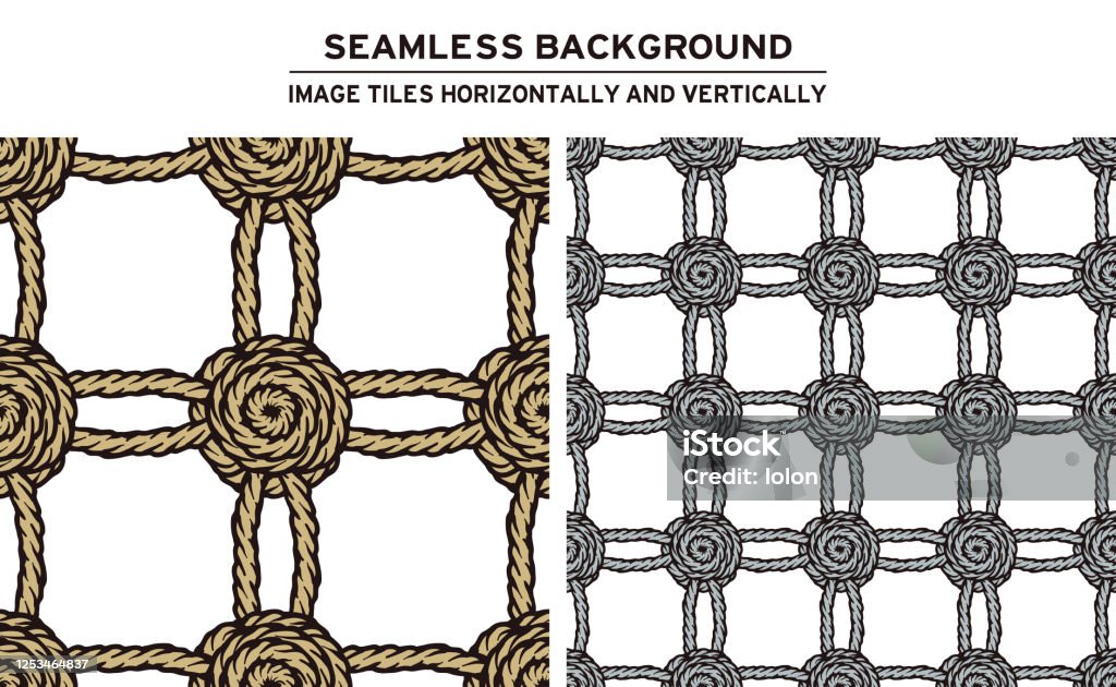 Tilable Rope Pattern Tileable Rope Background On White Stock Illustration - Download Image ...