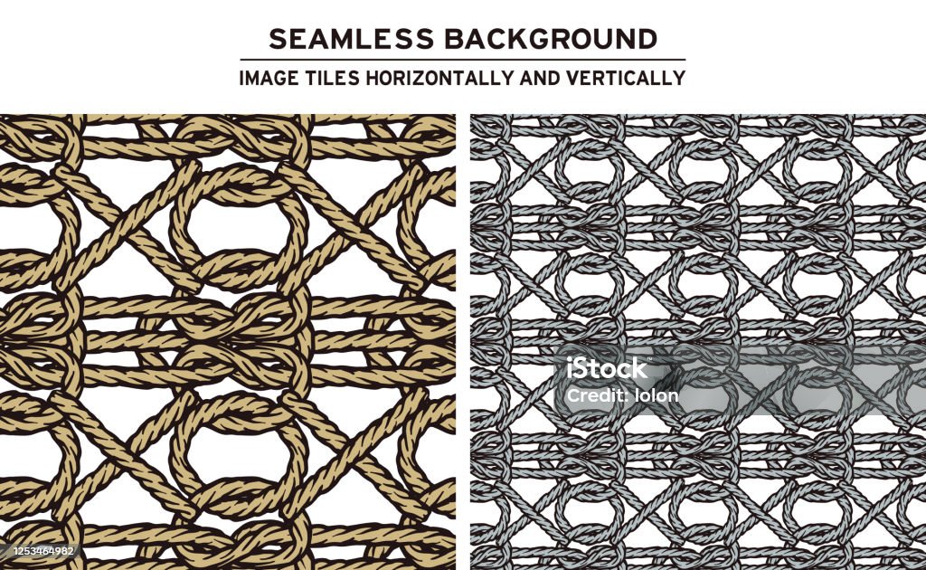 Tilable Rope Pattern Tileable Rope Background On White Stock Illustration - Download Image ...