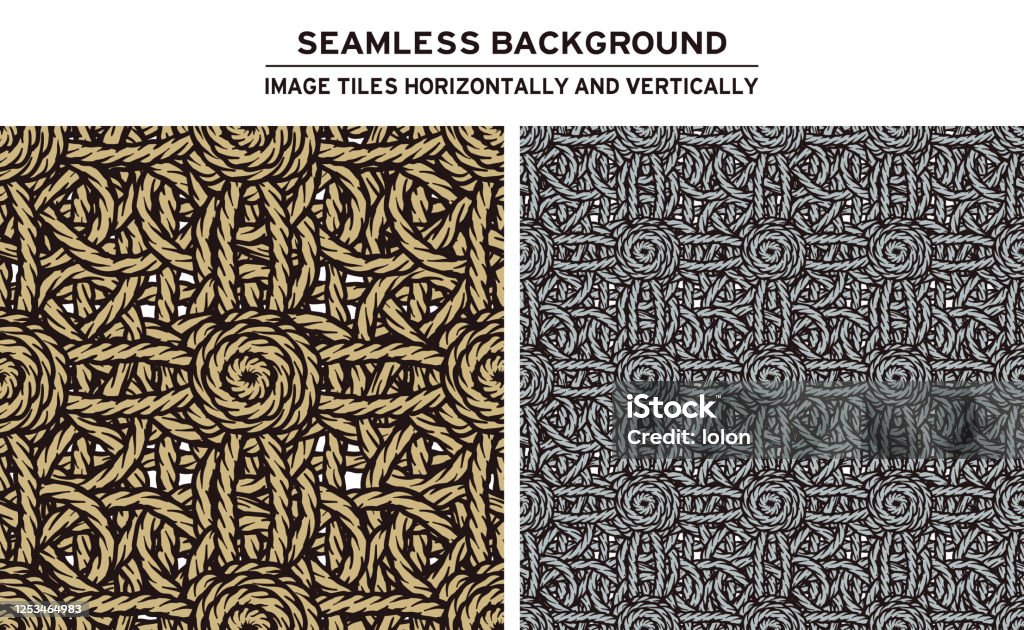Tilable Rope Pattern Tileable Rope Background On White Stock Illustration - Download Image ...