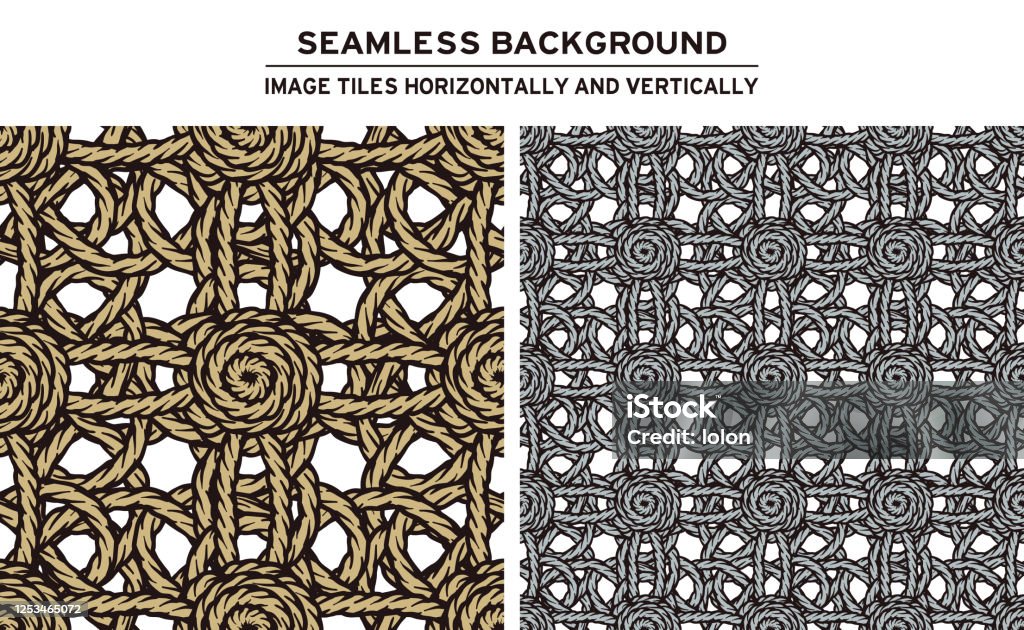 Tilable Rope Pattern Tileable Rope Background On White Stock Illustration - Download Image ...