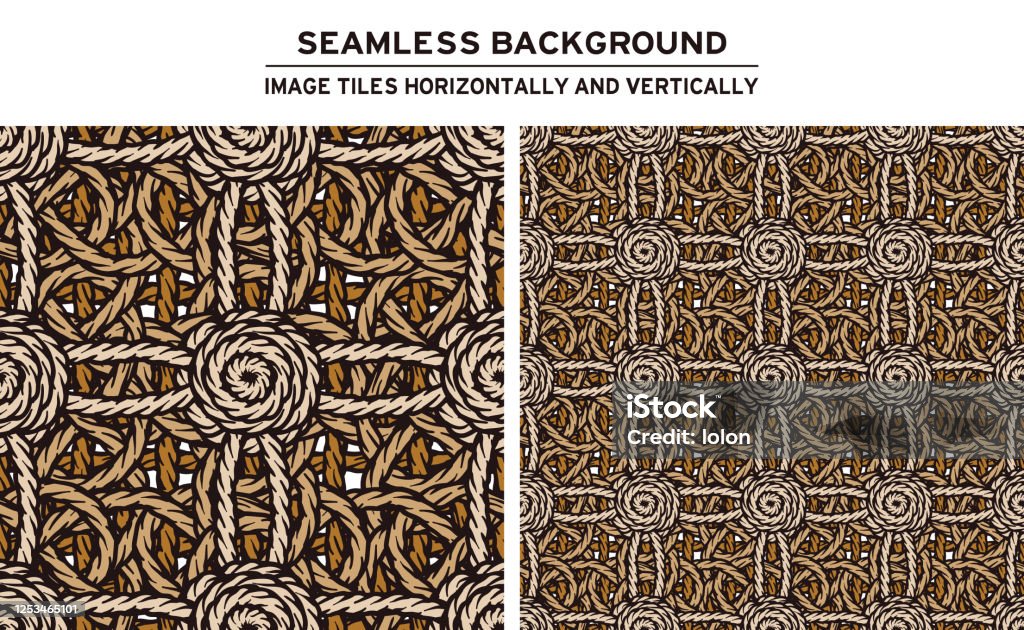 Tilable Rope Pattern Tileable Rope Background On White Stock Illustration - Download Image ...