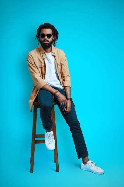 istock Full length of handsome young African man 1253465455