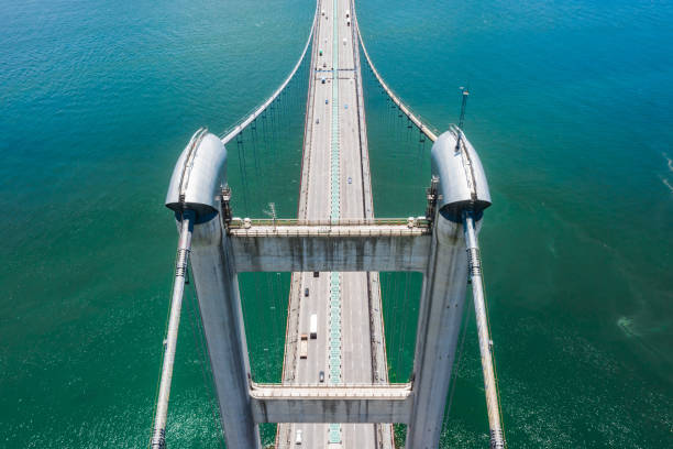 istock Drone view of Tsing Ma Bridge, Hong Kong 1253471298