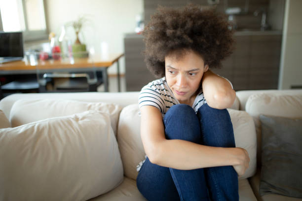 istock Sad woman suffering from depression 1253472754