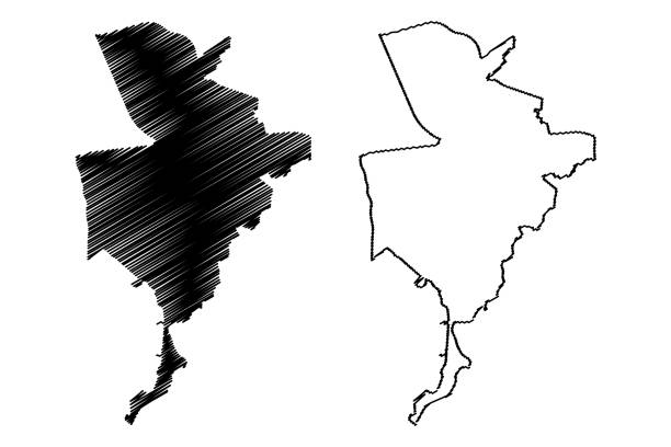 stockillustraties, clipart, cartoons en iconen met stadskaart breda - breda