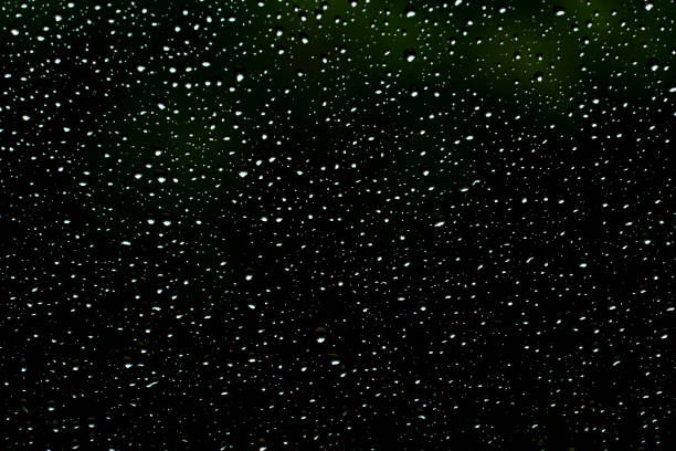 Abstract and blurred of background  Water droplets on the glass. stock photo
