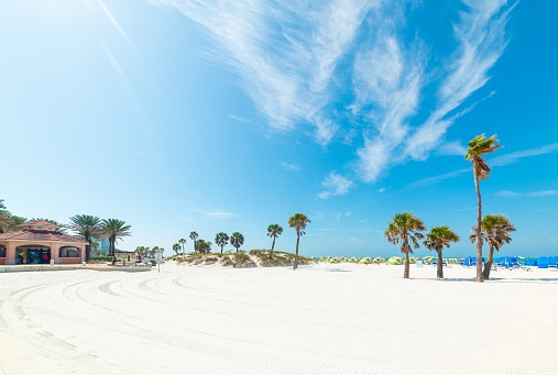 White sand in Clearwater beach. Florida, USA