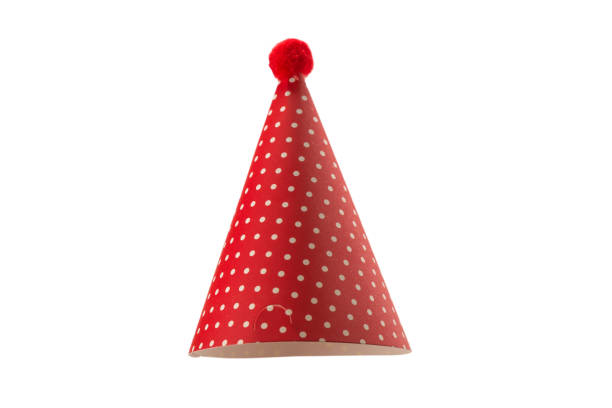 istock Colorful birthday cap isolated on white 1253493967