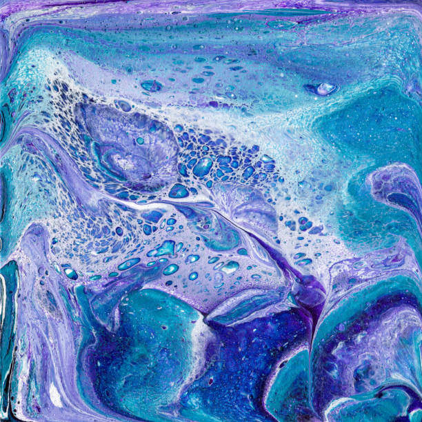 istock Beautiful abstract background. Acrylic pouring paints. Marble texture. 1253500190