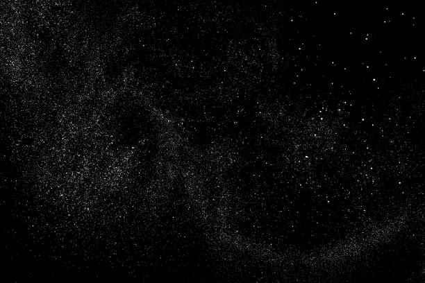 Distressed white grainy texture. Distressed white grainy texture. Dust overlay textured. Grain noise particles. Snow effects pack. Rusted black background. Vector illustration, EPS 10. time lapses stock illustrations