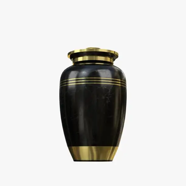 3D rendering illustration of a cinerary urn