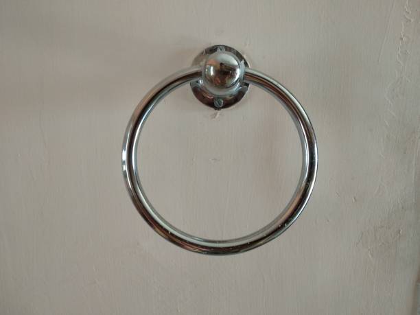 istock Metal ring for bathroom towel hanging 1253509158