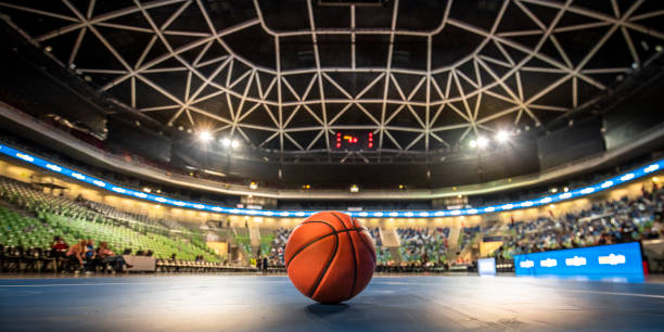 istock Basketball on court 1253510741