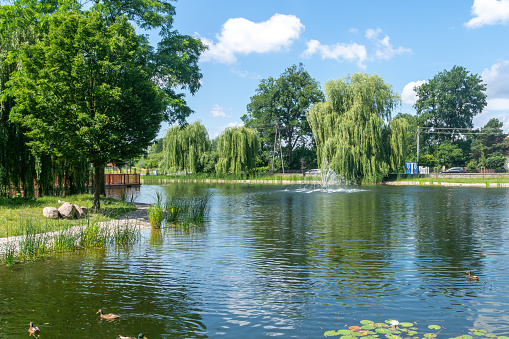 A revitalized park from the 19th century in the city center.