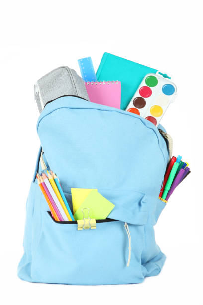istock backpack and school stationery isolated on white 1253515038