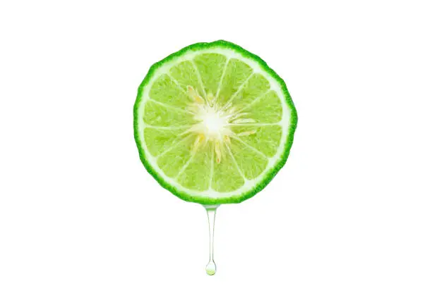 Bergamot fruit with water dropping. sour food fruit. Herb for use a cosmetic production in beauty treatment.