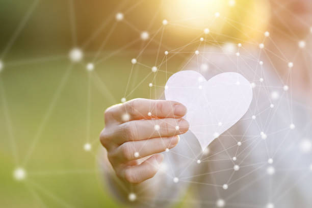 istock The concept of love on the Internet. 1253523826