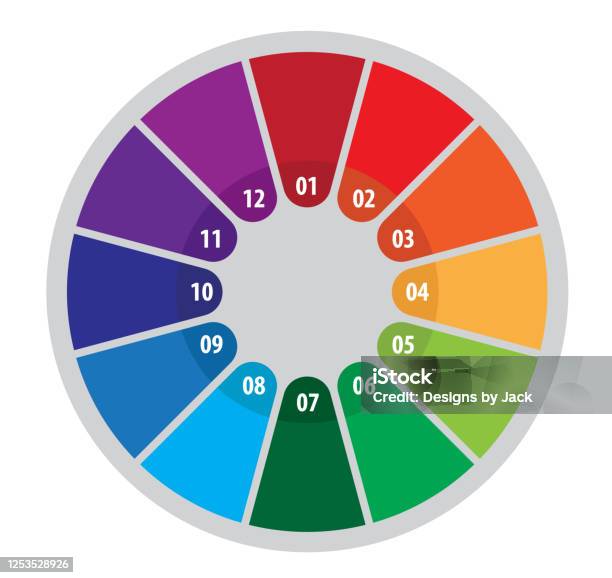 12 Section Image Twelve Part Circular Infographic Stock Illustration - Download Image ...