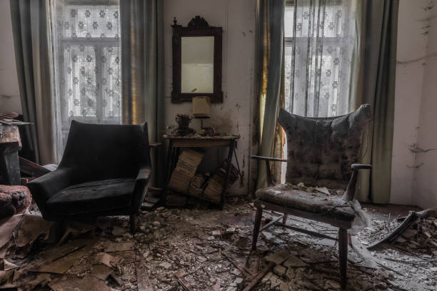 istock two armchair and a table with a mirror in a room 1253529296