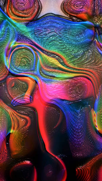 istock Abstract painting art background design with vibrant colors. 1253530658