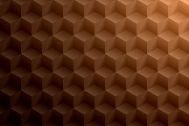 Abstract brown background - Geometric texture Modern and trendy abstract background. Geometric texture with seamless patterns for your design (colors used: brown, orange, black). Vector Illustration (EPS10, well layered and grouped), wide format (3:2). Easy to edit, manipulate, resize or colorize. stacking food containers stock illustrations