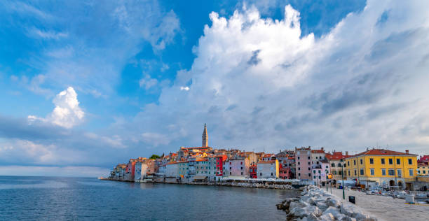 istock Rovinj Croatia with cumulus clouds 1253533366