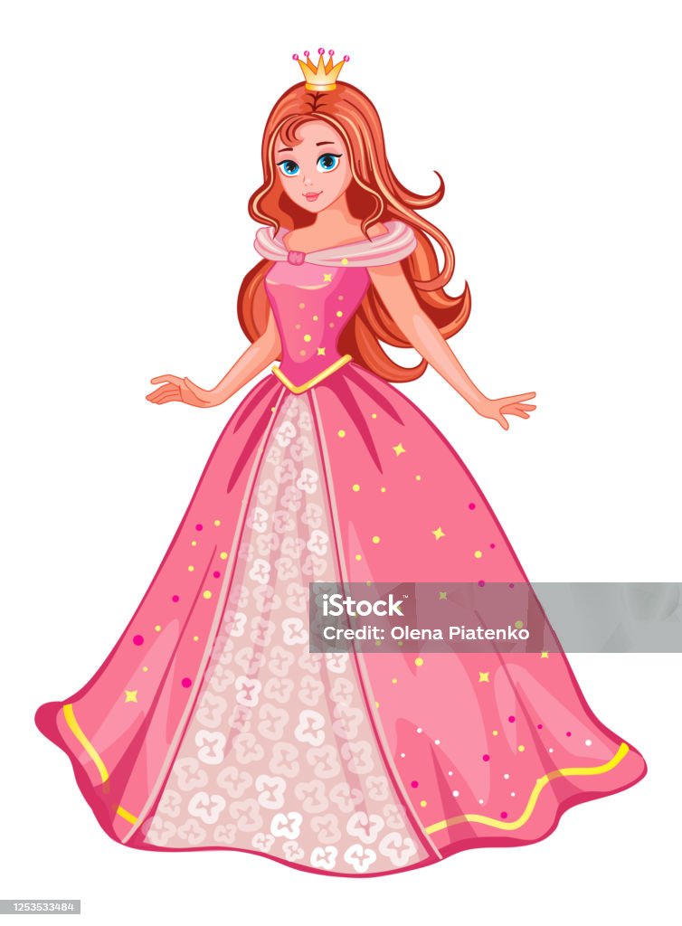 Beautiful Fairytale Elf Princess Isolated Image On White Background Cartoon  Illustration For Childrens Print Or Sticker Fabulous Or Romantic Story  Wonderland Toy Or Doll For Girl Vector Stock Illustration - Download Image