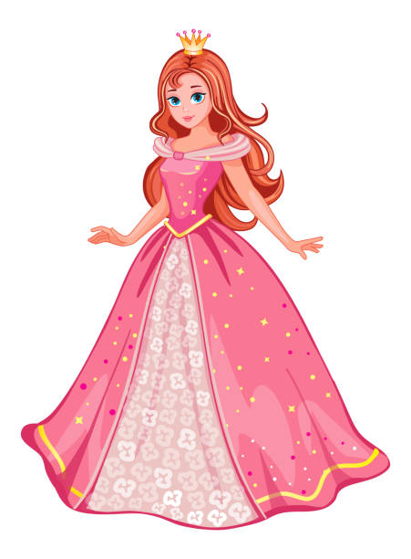 Beautiful fairytale Elf princess. Isolated image on white background. Cartoon illustration for children's print or sticker. Fabulous or romantic story. Wonderland. Toy or doll for girl. Vector. Beautiful fairytale Elf princess. Isolated image on white background. Cartoon illustration for children's print or sticker. Fabulous or romantic story. Wonderland. Toy or doll for girl. Vector. prom fashion stock illustrations