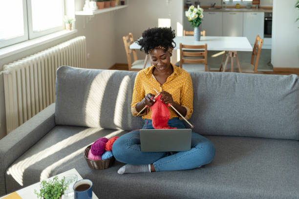 istock She's happy with her new hobbies 1253534896