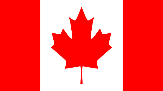 Canada flag. The Canadian flag resembling red with white colors and a maple leaf. Hight quality vector.