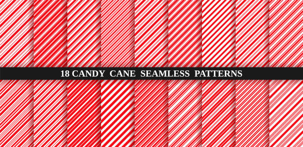candy cane streifen nahtlose muster. weihnachten textur. vektor-illustration. - peppermint candy stick striped stock-grafiken, -clipart, -cartoons und -symbole