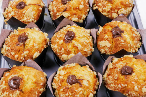 istock baked nutella muffins in a metal tray 1253545598