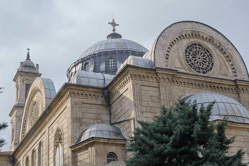 Istanbul, Turkey - 2 March, 2020: The Hagia Triada (Holy Trinity) (Turkish: Aya Triada Rum Ortodoks Kilisesi) is a Greek Orthodox church in Istanbul, Turkey. The church is located near Taksim Square.
