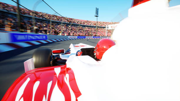 istock Race car. Very fast driving. 3d rendering. 1253551938
