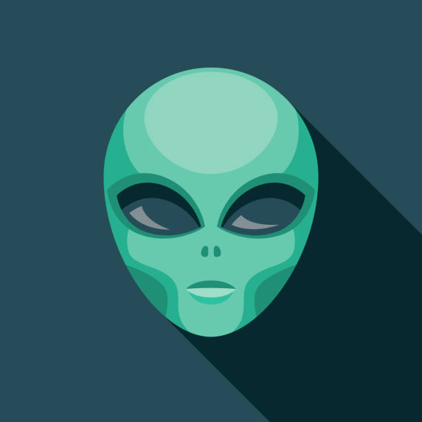 ilustrações de stock, clip art, desenhos animados e ícones de alien science fiction icon - alien monster green futuristic